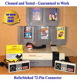 NES Console Bundle + Mario Bros 1 2 3 + Dr Mario & Tetris2 -BEST PINS-Guaranteed