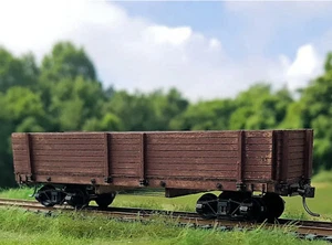 36' WOOD GONDOLA FLAT CAR HO Model Railroad Rolling Stock Unptd Wood KIT CW36G - Picture 1 of 5