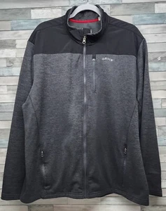 Orvis Jacket Mens XL Black Gray Full Zip Classic Outdoor Hiking Camping Logo - Picture 1 of 9
