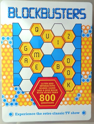 NEW ~ Game in a tin- BLOCKBUSTERS - Classic Retro TV Show FAMILY PLUS QUIZ BOOK - Image 1 of 2