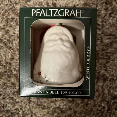 Campana de Navidad Pfaltzgraff Winterberry coleccionable 1996 adorno Foto 1 de 4