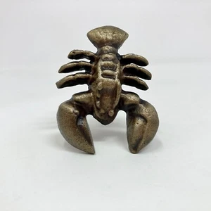 Gran Antigua Perilla Bronce Langosta Perilla - Cajón Puerta Tirador Marino - Imagen 1 de 11