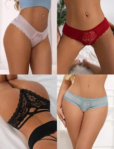 Ladies Panties Lace Sexy Thongs Lingerie Underwear Dress Size 12 14 16 18 20 22 - Picture 1 of 31