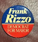 Frank Rizzo Democrat For Mayor Philly Campaign Button Pin 2.25" Round Metal