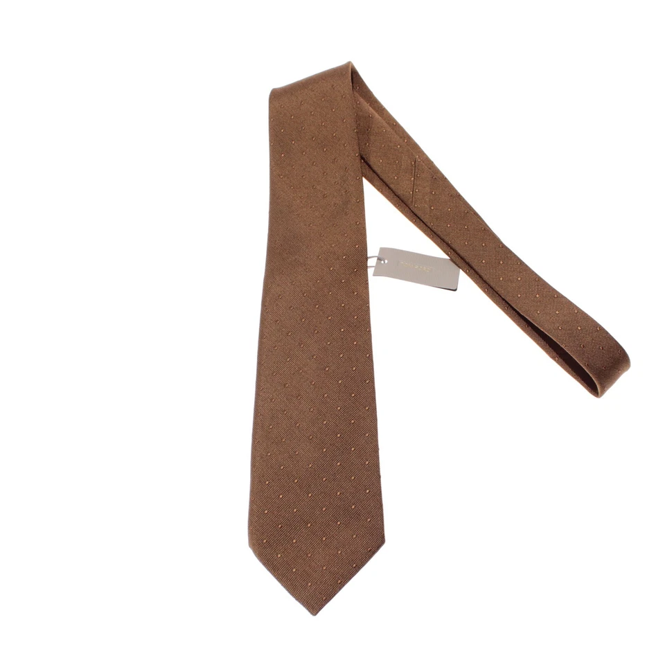 Tom Ford новый с Ярлыками галстук в коричневый с тональным горошек 100% шелк сделано в Италии - Изображение 1 из 4