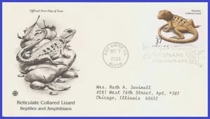 USA5 #3816 ADDR PCS ARTCRAFT FDC Reticulate Collared Lizard - Picture 1 of 1