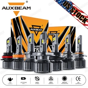 AUXBEAM Canbus LED Headlight Bulbs 9006 9005 9007 9004 H7 H4 H13 H11 5202 White - Picture 1 of 24