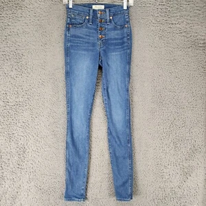 Madewell Jeans Damen 23 Tall Skinny Blau Mid Rise Stretch Button Fly *lesen* - Bild 1 von 14