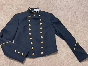 Polo Ralph Lauren Double Breasted Military Blazer Jacket Wool Coat Black 6 NWT - Picture 1 of 6