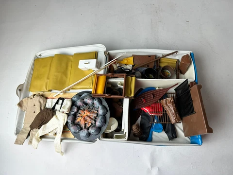 Vintage 1973 Camping Gear with a Lot Of  accessories and Carrying Case Cover