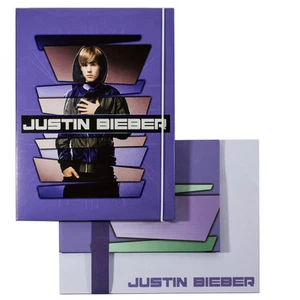 Justin Bieber Briefpapier-Set,Lila,16x Briefpapier,12x Briefumschlag,ca.22x16,9