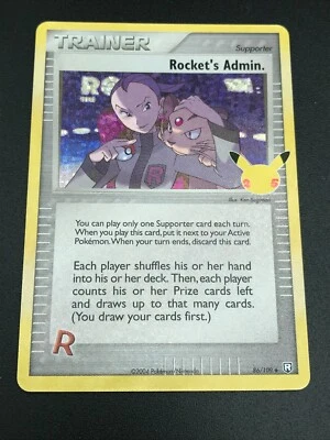 Rocket's Admin 86/109 Holo Rare Pokemon Celebrations Classic Collection NM 2021 - Image 1 of 3