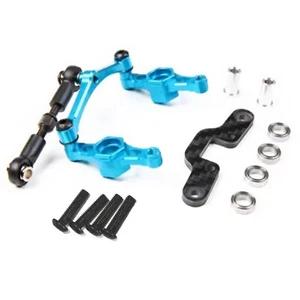 Braccio sterzo pedivella alluminio CNC con ponte per 1/10 RC auto Tamiya TT02 TT-02 - Foto 1 di 9
