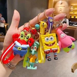 Creative cartoon sponge baby pie star octopus brother keychain soft rubber New#A - Picture 1 of 8