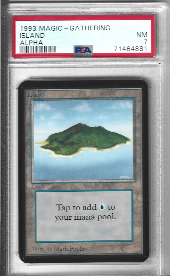 Magic MTG - Alpha - Island B - NM PSA 7 - Image 1 of 1