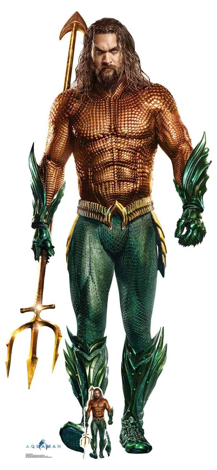 Aquaman Official DC Comics Live Action Style Lifesize and Mini Cardboard Cutout