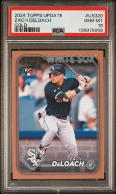 2024 Topps Update Gold #US320 Zach DeLoach Chicago White Sox RC /2024 PSA 10 - Image 1 of 2