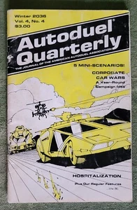 Autoduel Quarterly Vol 4 No. 4 ADQ Car Wars Winter 2036/1986 Steve Jackson Good - Picture 1 of 10