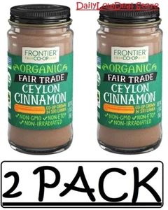 2 PACK - Frontier Co-Op Organic Fair Trade Ceylon Cinnamon 1.76 oz Each - Picture 1 of 1
