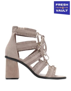 RRP€450 BCBGMAXAZRIA Leather Sandals US10 UK7 EU40 Tassels Made in Italy - Picture 1 of 10
