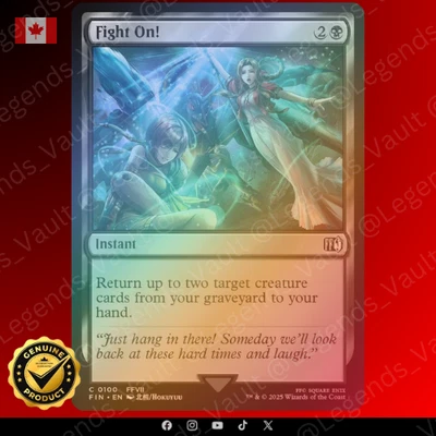 MTG FF - Magic The Gathering - Final Fantasy - Fight on (Foil) - Image 1 of 2