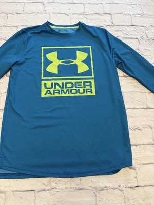 Under Armour Size YXL Loose Turquoise Long Sleeve Lightweight Shirt - Image 1 of 4