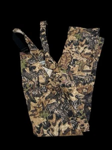 Vintage Fieldstaff By Mossy Oak Size 42 Forest Floor Bibs Made in USA In EUC - Picture 1 of 8
