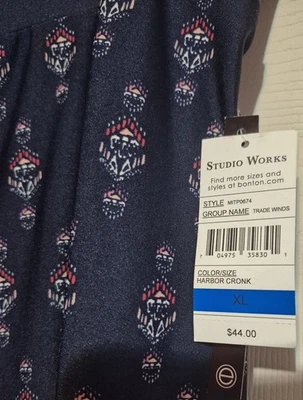 Studio Works Women's Navy Pants Size XL Elastic Waist - Image 1 of 3