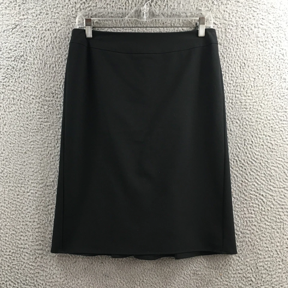 Falda Casa Blanca Mercado Negro Mujer 4 Negro Lápiz Cierre Cremallera Hasta la Rodilla Foto 1 de 4