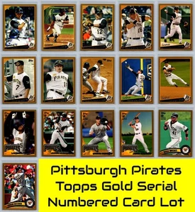 Pittsburgh Pirates Topps Gold Serial Numbered #/2009 Baseball Card Lot (16) NM - Picture 1 of 7