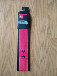 Under Armour Damen Netz Stirnband Einheitsgröße dunkelrosa orange NEU neu in Verpackung neu mit Etikett - Bild 1 von 3
