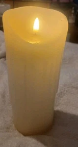 Vintege Flameless Flickering Chapel Ivory Battery Power Candle Big Height 10in - Picture 1 of 24