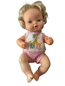 Vintage Mattel 1975 Hush Little Baby Doll 15” Squeaks Original Clothes READ - Picture 1 of 4