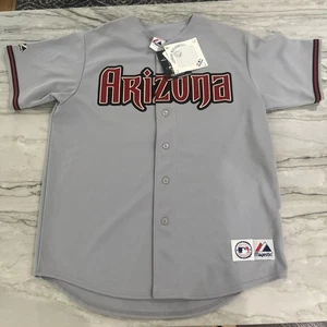 Camiseta deportiva gris de béisbol vintage de los Arizona Diamondbacks Majestic Eric Byrnes 22 GRANDE - Imagen 1 de 12