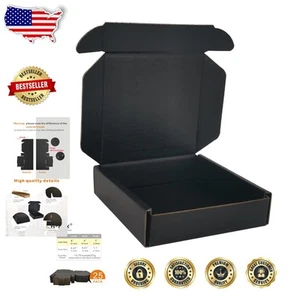 Paquete de 25 cajas de envío de cartón negras de 4x4x1"" - fáciles de plegar y aplastar - Imagen 1 de 10