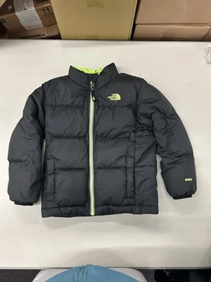 The North Face Puffer Jacket Boys 7/8 Small Black 550 Down Hooded Winter Outdoor - Image 1 of 4