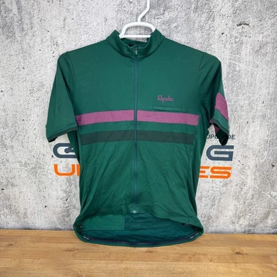 Usado una vez! Camiseta deportiva de ciclismo Rapha Brevet II de manga corta para hombre grande verde oscuro Foto 1 de 4