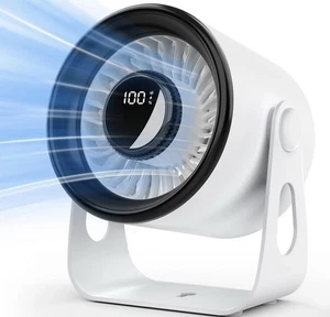 Desk Fans Small Quiet, 100 Speeds Rechargeable Fan Portable, 4000mAh Battery - Picture 1 of 9