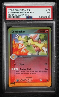 Combusken Reverse Foil Pokemon EX Ruby & Sapphire PSA 7 2003 - Image 1 of 2