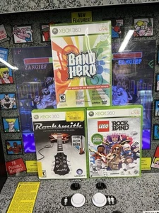 XBOX 360 Lot of 3: Band Hero (Sealed) + Rocksmith CIB + Lego Rock Band CIB - Picture 1 of 8