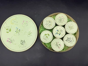 Beverly Baker 1984 Vintage Holz Gewürz Kräuter Box Behälter 7 kleine bemalte Boxen - Bild 1 von 11