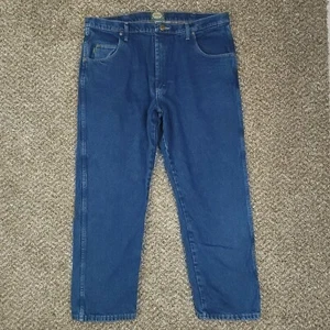 CABELAS Mens 40x30 Flannel Lined Relaxed Fit Heavy Straight Leg Denim Jeans Work - Picture 1 of 11