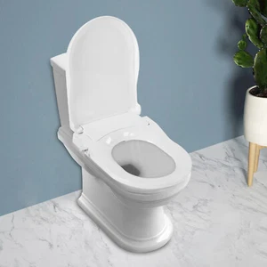 Non-Electric Bidet Toilet Seat, Fits Elongated Toilets, White, Dual Nozzle - Picture 1 of 17