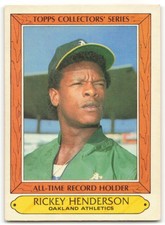 1985 TOPPS WOOLWORTH ALL-TIME RECORD HOLDERS RICKEY HENDERSON OAKLAND ATHLETICS