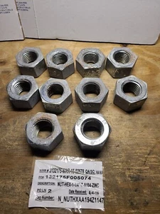 (10)1-1/4"-7 2H Structural Finished Heavy Hex Nuts..A194 ZINC..LOT OF 10.. - Picture 1 of 6