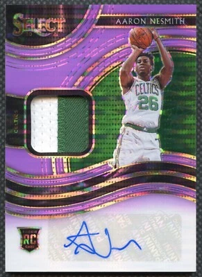 2020-21 Panini Select Aaron Nesmith Rookie 5/15 Patch Auto RPA Purple Pulsar - Image 1 of 2