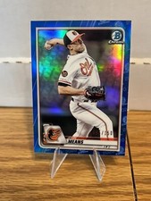 2020 Bowman Chrome Blue Refractors #12 John Means #/150 Baltimore Orioles
