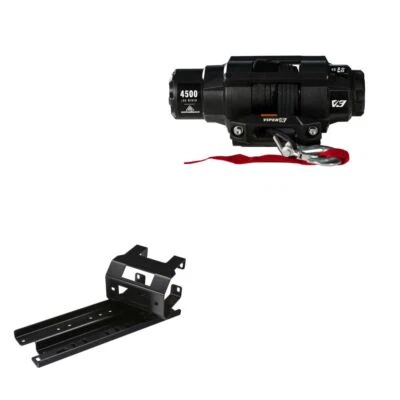 Viper 4500lbs V3 Winch Black With Mount For Polaris Sportsman X2 800 2007-2009 - Image 1 of 3