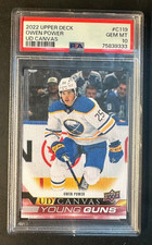 Owen Power 2022-23 Upper Deck UD Canvas Young Guns RC #C119 PSA 10 GEM MT Sabres