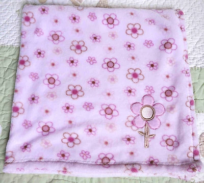 Peluche Cutie Pie Rosa y Marrón Flores Rosa Poliéster con Manta Bebé Niña Usado en Excelente Condición  Foto 1 de 3